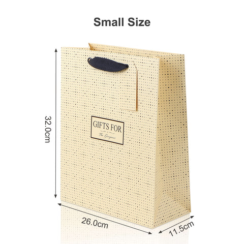 small-size-beige-luxury-gift-bag-size-display