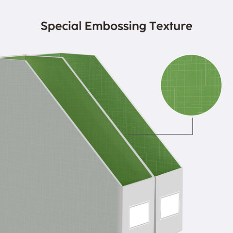 the-detail-of-grey-magazine-file-holders-special-embossing-texture