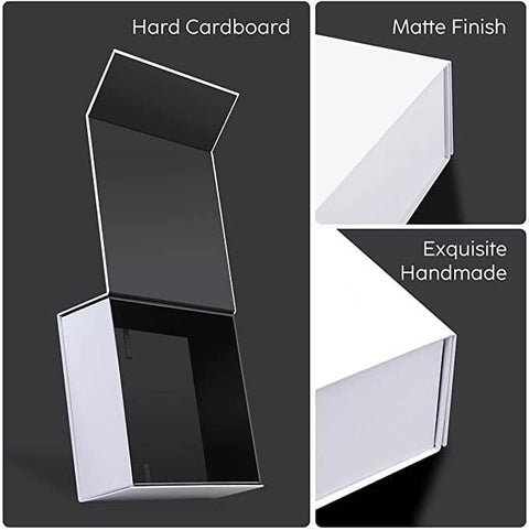 hard-cardboard-matte-finish-exquisite-handmade-28x28x10.5cm-white-gift-box-with-black-crossing-ribbon