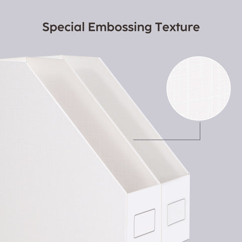 the-detail-of-white-magazine-file-holders-special-embossing-texture