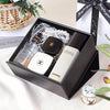 24x24x9.5cm-black-gift-box-with-crossing-ribbon-can-hold-facial-cleanser-and-powder
