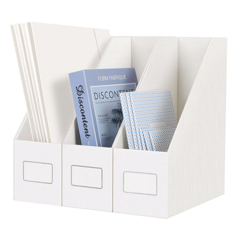 3-white-cardborad-magazine-file-holders